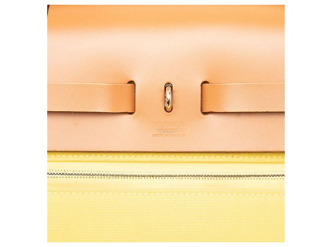 Hermès Yellow Toile Herbag Zip 31 - vista 5