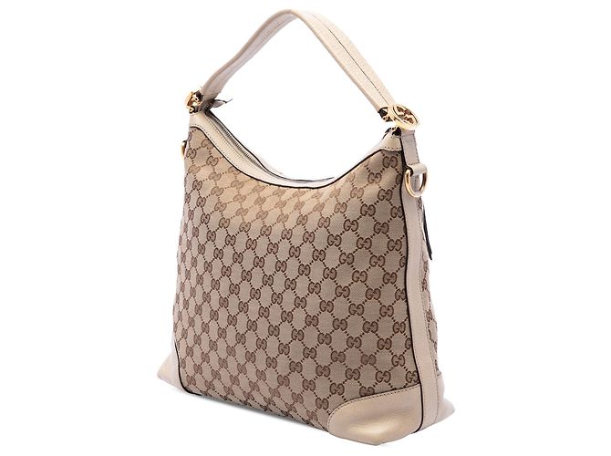 Gucci Beige Small GG Canvas Miss GG Hobo - vista 2