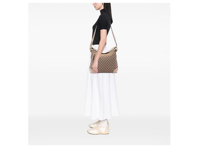 Gucci Beige Small GG Canvas Miss GG Hobo - vista 6