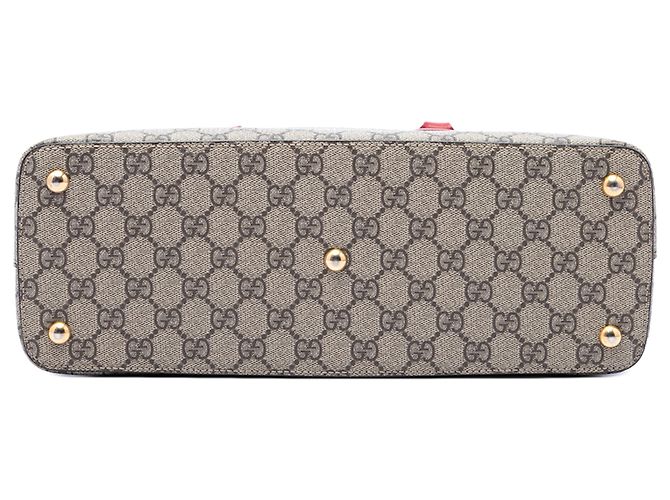 Borsa Satchel Gucci Beige GG Supreme Linea A - vista 3