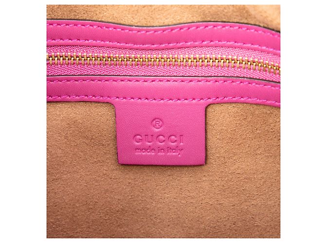 Borsa Satchel Gucci Beige GG Supreme Linea A - vista 5