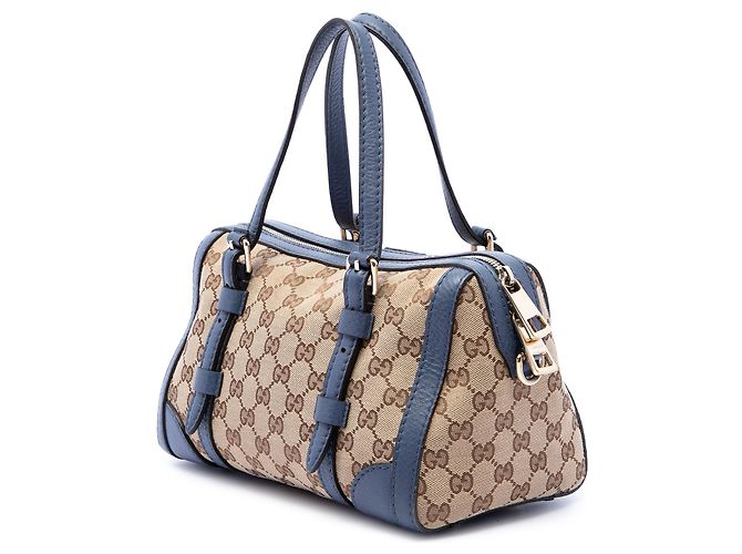 Borsa Boston Gucci Small GG Canvas con cintura, Beige - vista 2