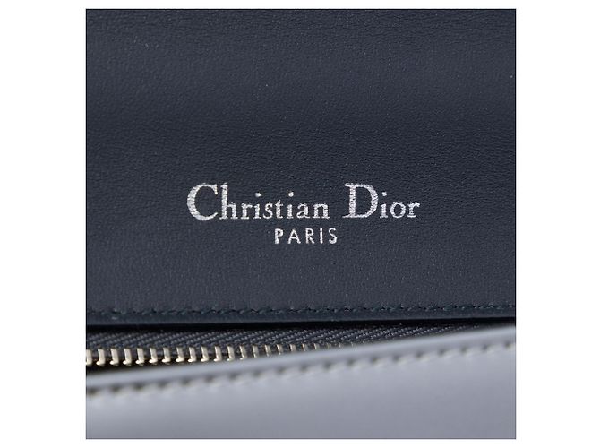 Dior Silver Small Metallic Patent Microcannage Diorama Flap - vista 5
