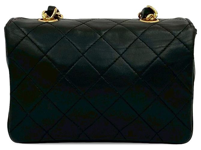 Chanel Black Micro CC Quilted Lambskin Turn Lock Flap - vista 2