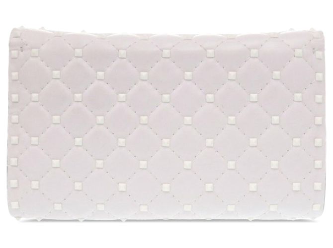 Cartera con cadena Valentino White Lambskin Free Rockstud Spike - vista 2