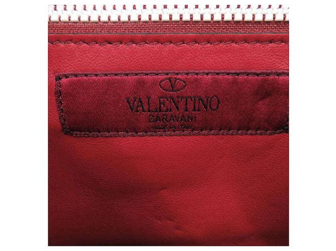 Cartera con cadena Valentino White Lambskin Free Rockstud Spike - vista 6