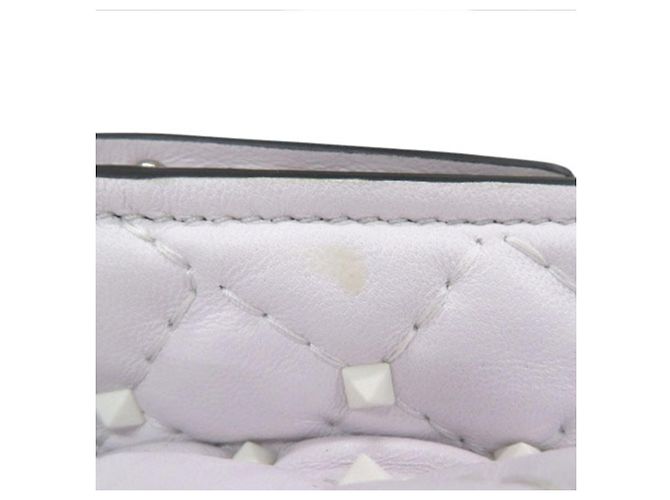 Cartera con cadena Valentino White Lambskin Free Rockstud Spike - vista 7