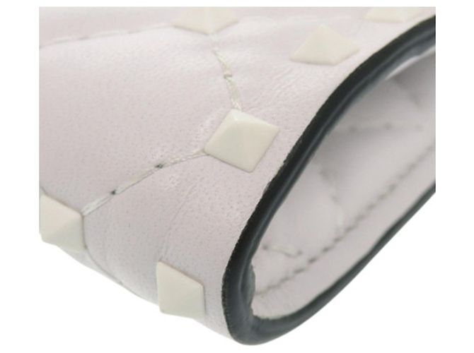 Cartera con cadena Valentino White Lambskin Free Rockstud Spike - vista 9