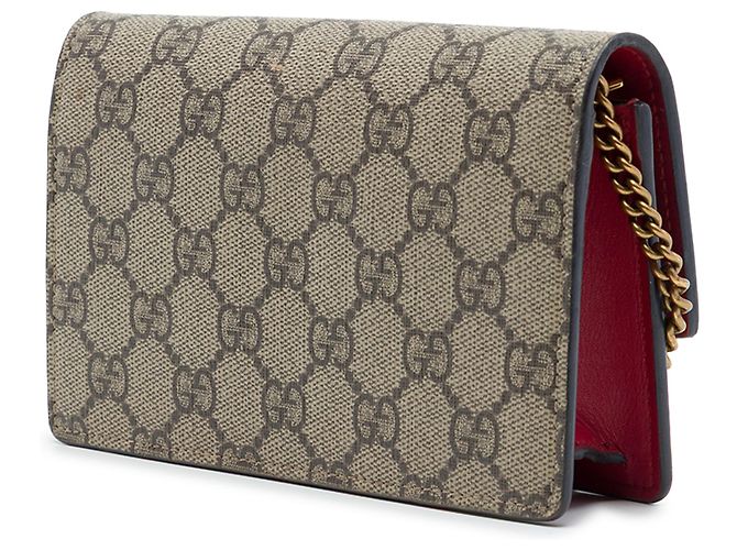 Gucci Mini GG Supreme Cherry Crossbody Beige - vista 2