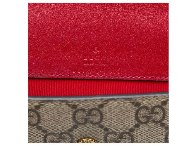 Gucci Mini GG Supreme Cherry Crossbody Beige - vista 5