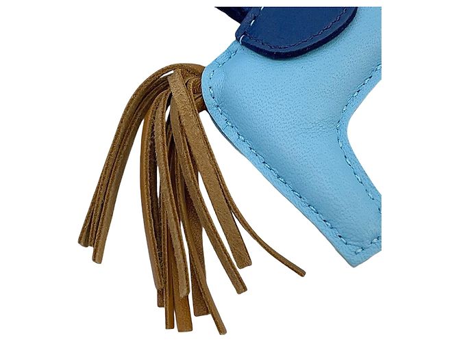 Hermès Blue Milo Lambskin Grigri Rodeo Bag Charm PM - vista 7