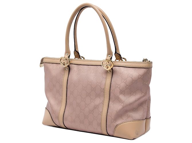 Borsa Gucci Pink GG Canvas Lovely Tote - vista 2