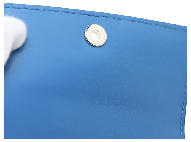 Prada Mini Borsa Crossbody Saffiano Blu con Chiusura a Vite - vista 6