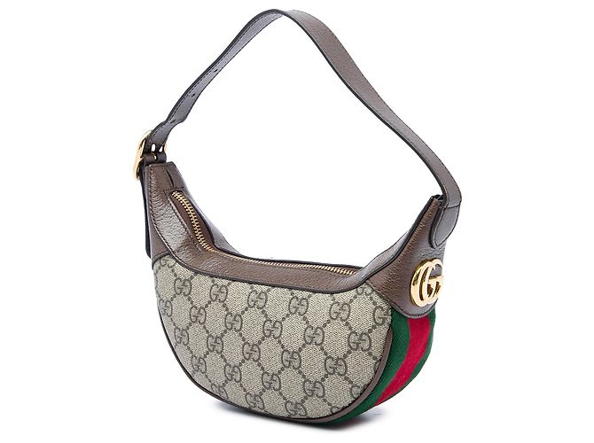 Borsa a tracolla Gucci Mini GG Supreme Web Ophidia Beige - vista 2