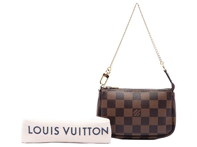 Louis Vuitton Brown Damier Ebene Mini Pochette Accessoires - vista 7