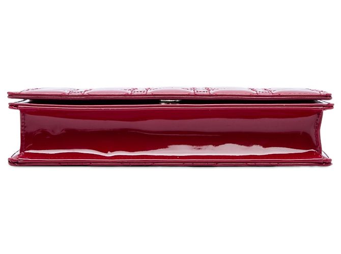 Clutch convertibile con catena Lady Dior in vernice rossa Cannage di Dior - vista 3