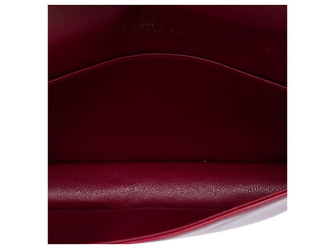 Clutch convertibile con catena Lady Dior in vernice rossa Cannage di Dior - vista 4