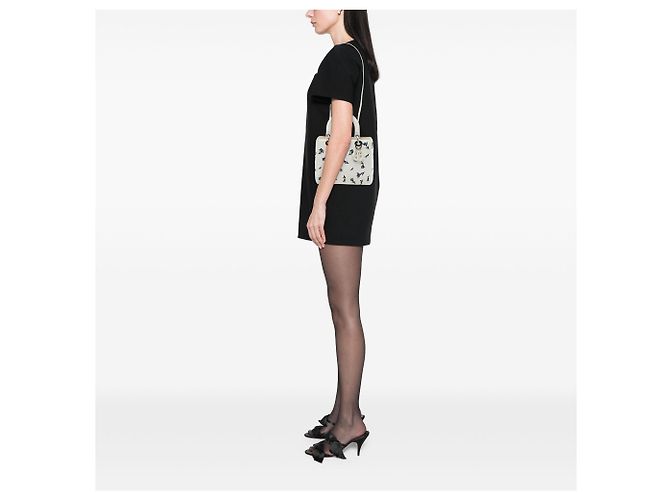 Dior White Medium Lambskin Floral Sequin Lady Dior - vista 6