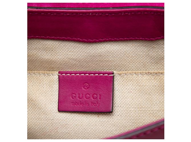 Gucci Pink Small Microguccissima Patent Stirrup Crossbody - vista 5