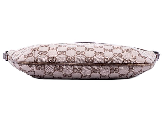 Borsa a tracolla Gucci in tela GG beige - vista 3