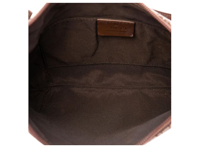 Borsa a tracolla Gucci in tela GG beige - vista 4