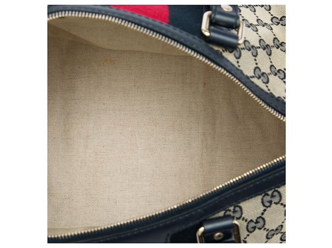 Borsa Boston Gucci Beige Medium GG Canvas Web Joy - vista 4