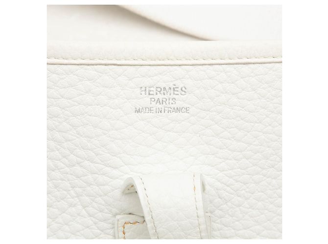 Hermès White Clemence Evelyne I GM - vista 5