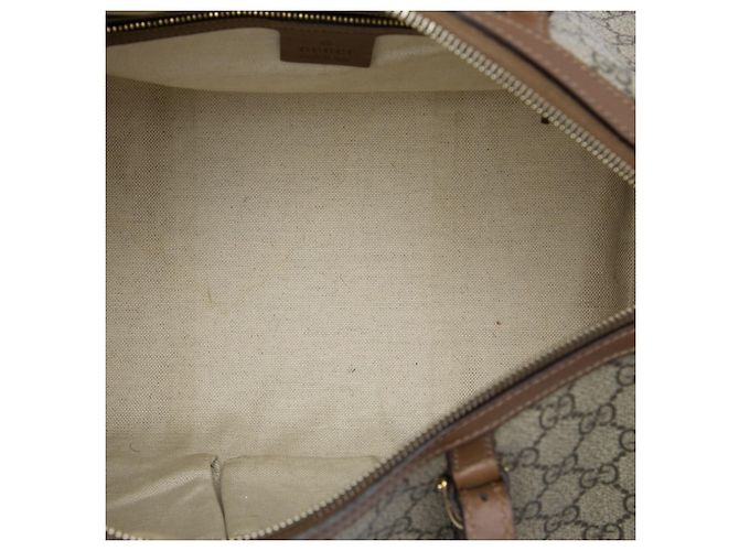 Borsa Gucci Nice Boston Medium GG Supreme Beige - vista 4