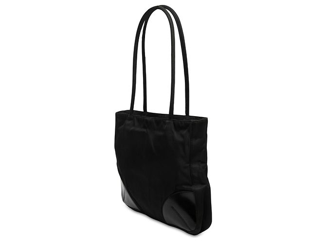 Prada Tessuto Tote mit Vitello-Besatz in Schwarz - Ansicht 2