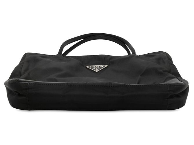 Prada Tessuto Tote mit Vitello-Besatz in Schwarz - Ansicht 3