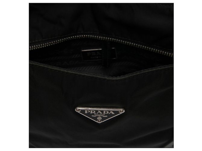 Prada Tessuto Tote mit Vitello-Besatz in Schwarz - Ansicht 5