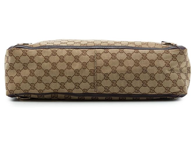 Gucci Abbey D Ring Tote aus beigem GG Canvas - Ansicht 3