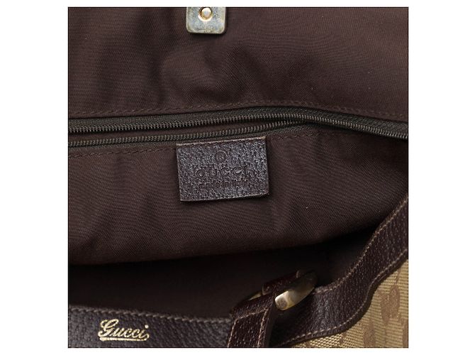 Gucci Abbey D Ring Tote aus beigem GG Canvas - Ansicht 5