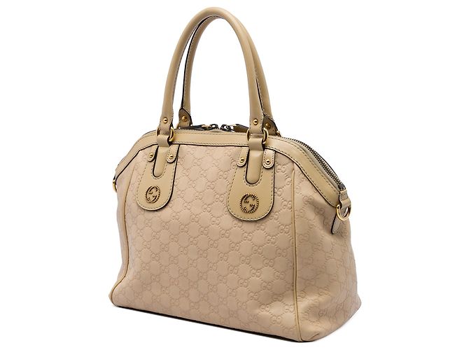 Borsa Satchel Gucci Beige Medium Guccissima Scarlett - vista 2