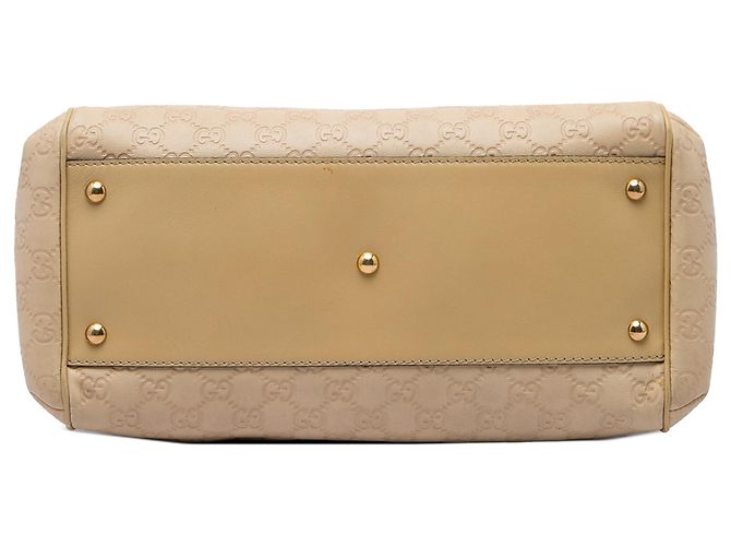 Borsa Satchel Gucci Beige Medium Guccissima Scarlett - vista 3