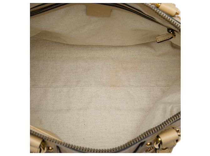 Borsa Satchel Gucci Beige Medium Guccissima Scarlett - vista 4
