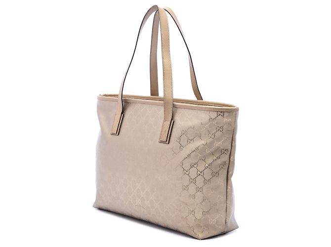 Tote Gucci Gold Medium GG Imprime - vista 2
