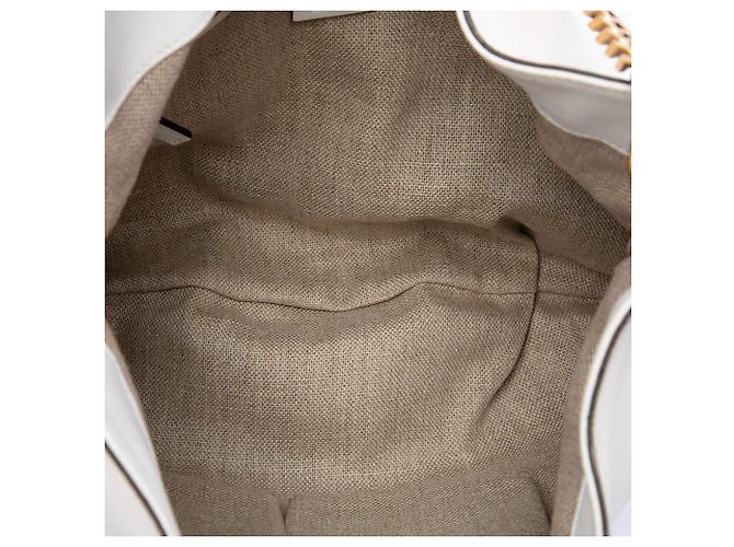 Gucci 1970 Hobo in pelle bianca Medium - vista 4
