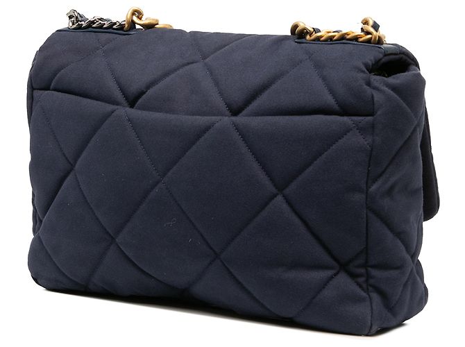 Chanel Blue Maxi Canvas 19 Flap - Ansicht 2