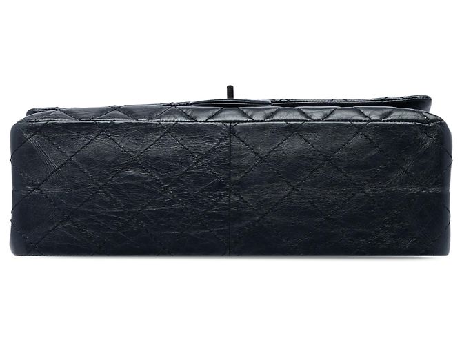 Chanel Black Quilted Aged Calfskin Reissue 2.55 Double Flap 226 - vista 3