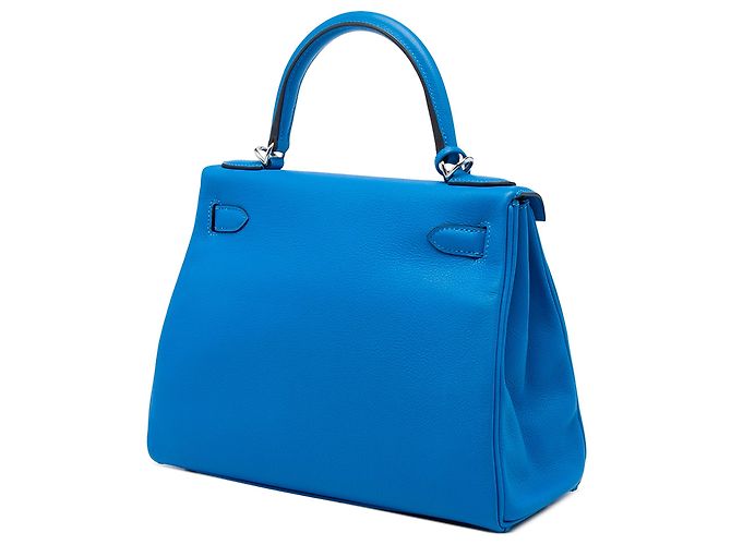 Hermès Blue Evercolor Kelly II Retourne 28 - vista 2
