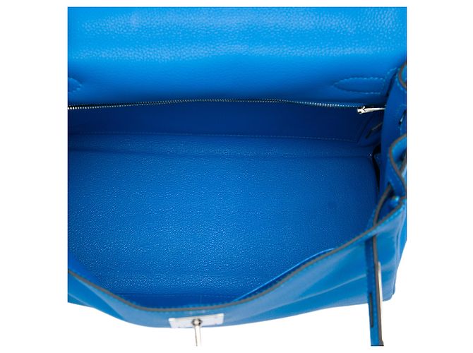 Hermès Blue Evercolor Kelly II Retourne 28 - vista 4