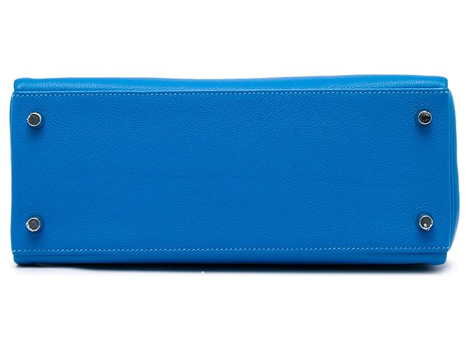 Hermès Blue Evercolor Kelly II Retourne 28 - vista 3