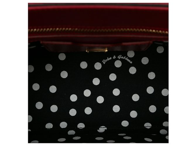 Borsa Lucia Dolce & Gabbana in vitello nero con stampa rose - vista 4