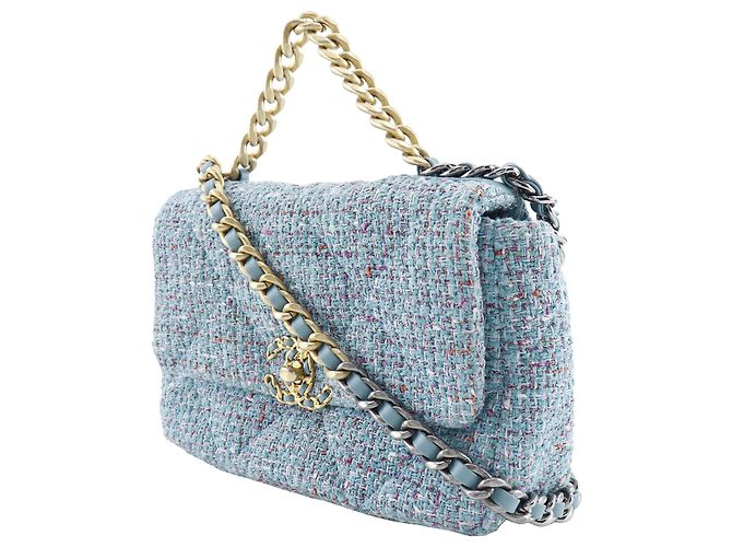 Chanel Blue Medium Tweed 19 Flap - vista 2