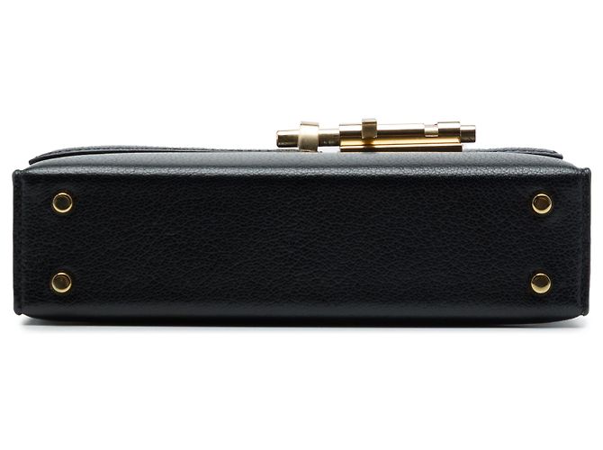 Hermès Black Mini Chevre Mysore Verrou Chaine - vista 3