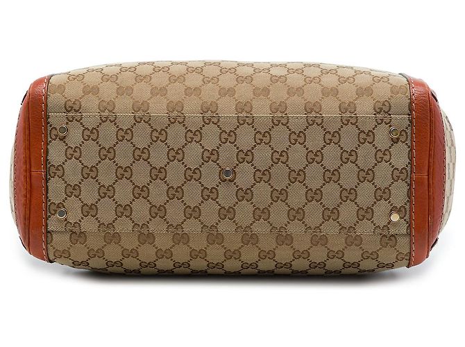 Borsa Tote Running Gucci in canvas GG beige - vista 3