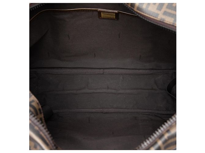 Valigia Fendi Brown Zucca Coated Canvas - vista 4