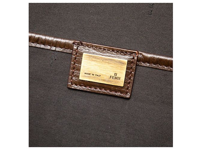 Valigia Fendi Brown Zucca Coated Canvas - vista 5