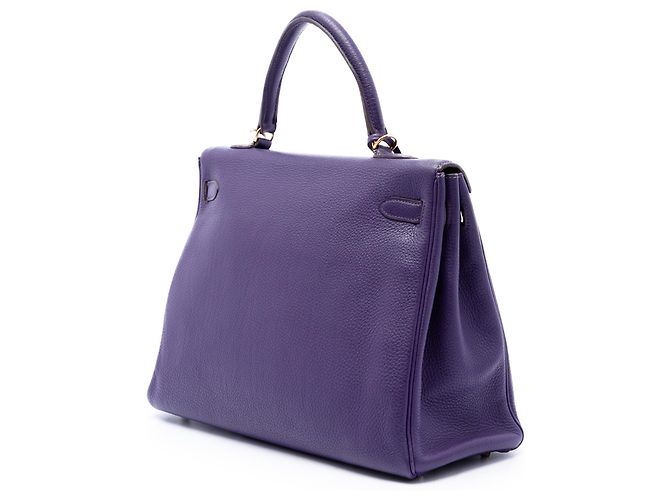 Hermès Purple Togo Kelly II Retourne 35 - vista 2